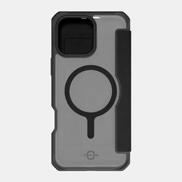 iPhone 16 Pro Max Itskins Hybrid Folio Magsafe Cover - Black Leather - Tashqila iPhone 16 Pro Max Itskins Hybrid Folio Magsafe Cover - Black Leather - Tashqila